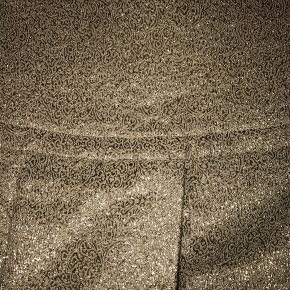 NWOT Vivienne Tam Gold Metallic Skirt - Picture 5 of 6